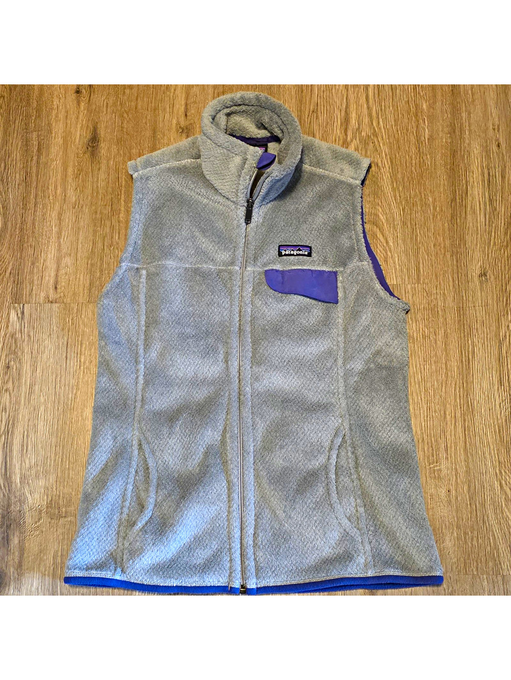 Patagonia Re-Tool Fleece Vest Womens M Gray Purple Polartec Thermal Pro